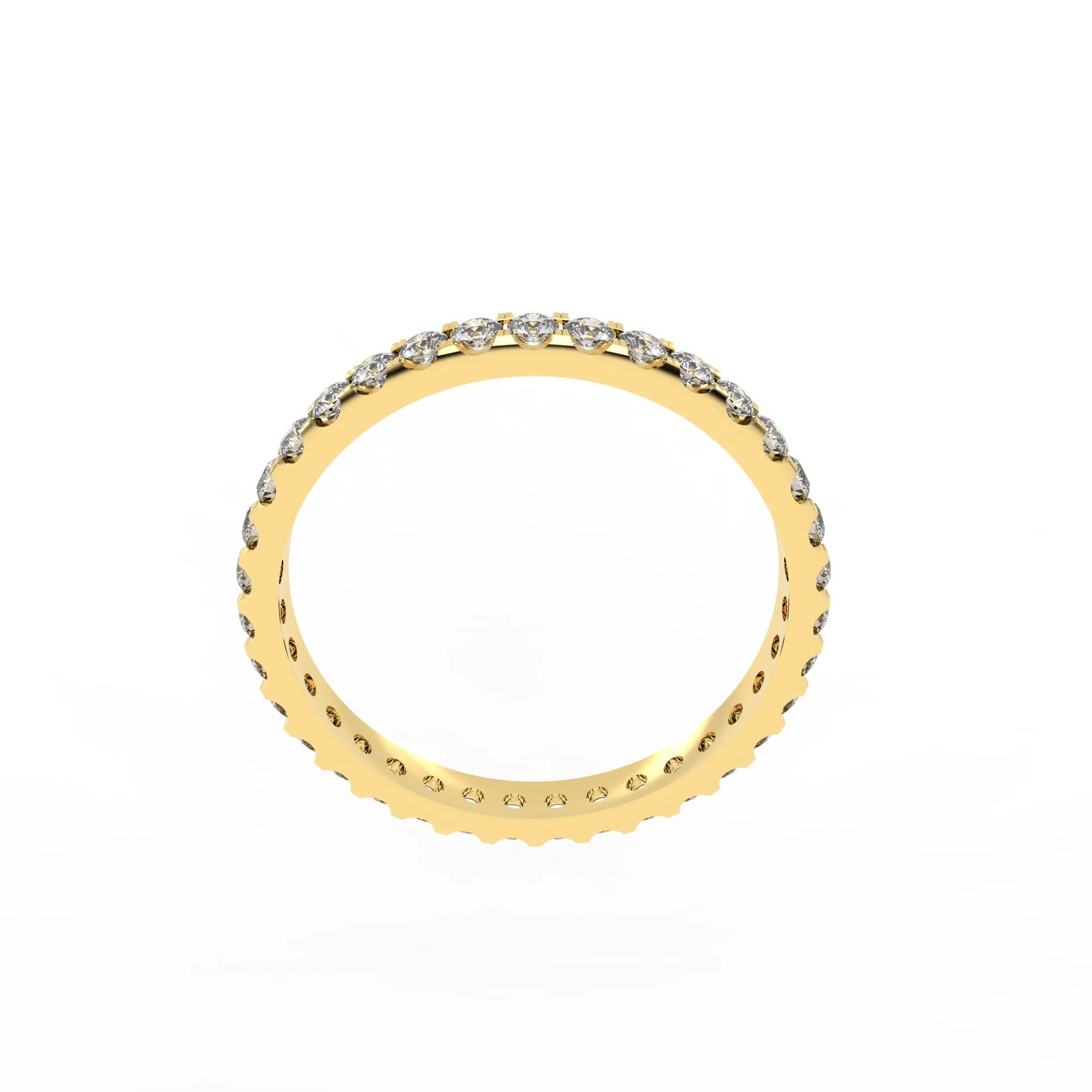 Memoire Ring 0,5 ct – Frontansicht mit 35 rundum gefassten Diamanten, Italien