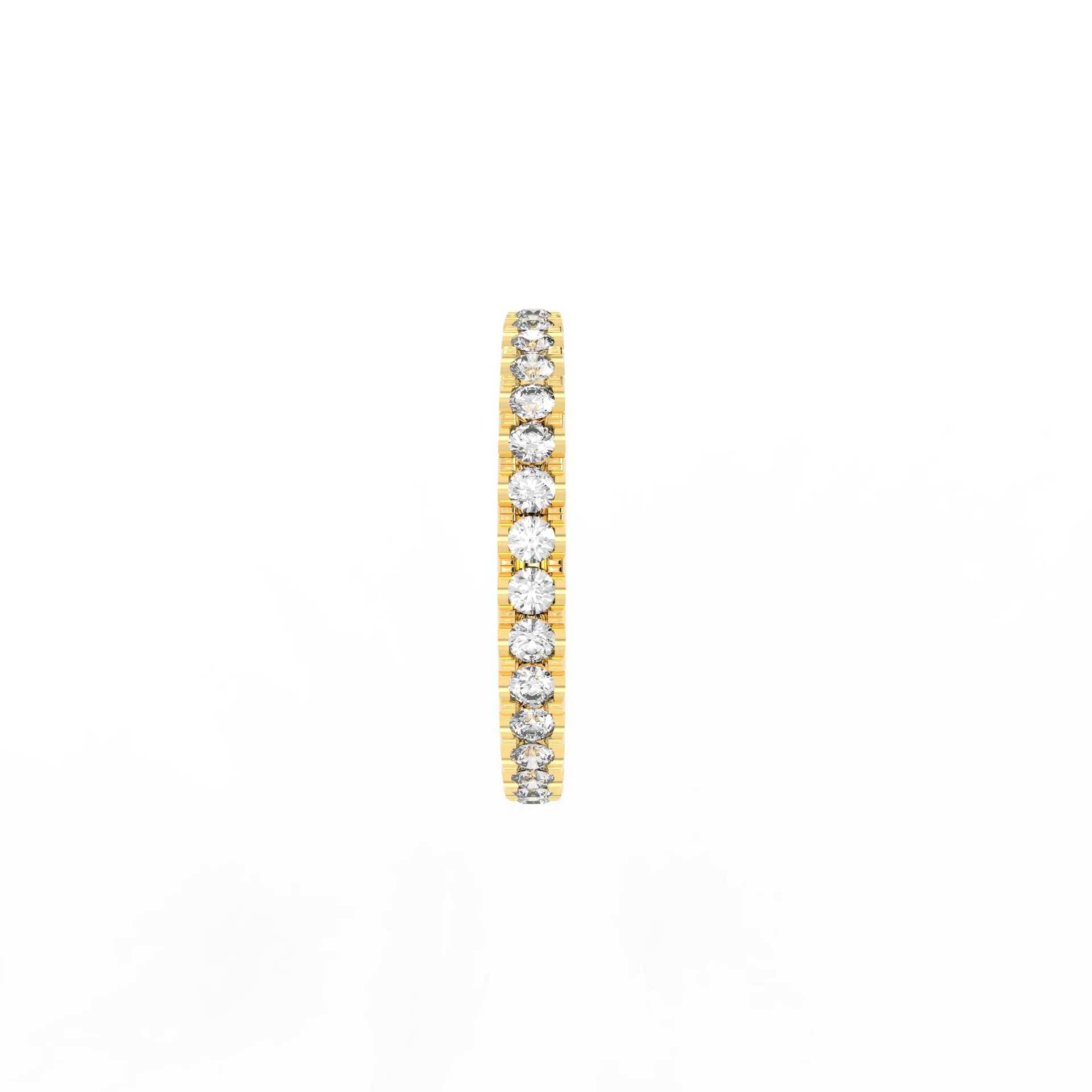 Memoire Ring 0,5 ct – Seitenansicht der schmalen Vollmemoire-Schiene, Italien