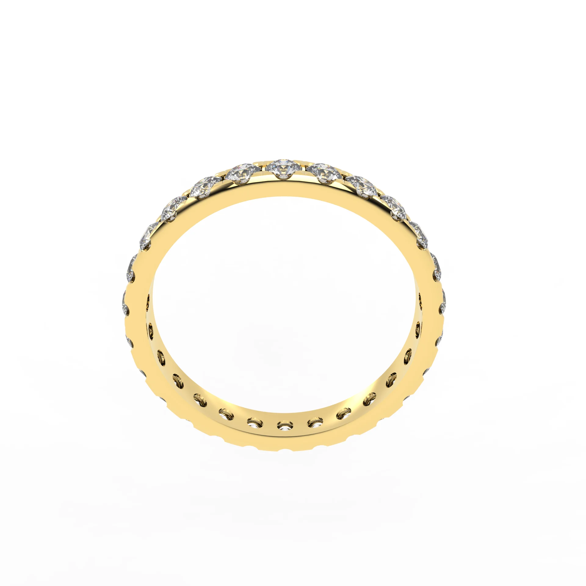Eternity Ring 0,8 ct mit 26 rundum gefassten Diamanten – Frontansicht, Italien
