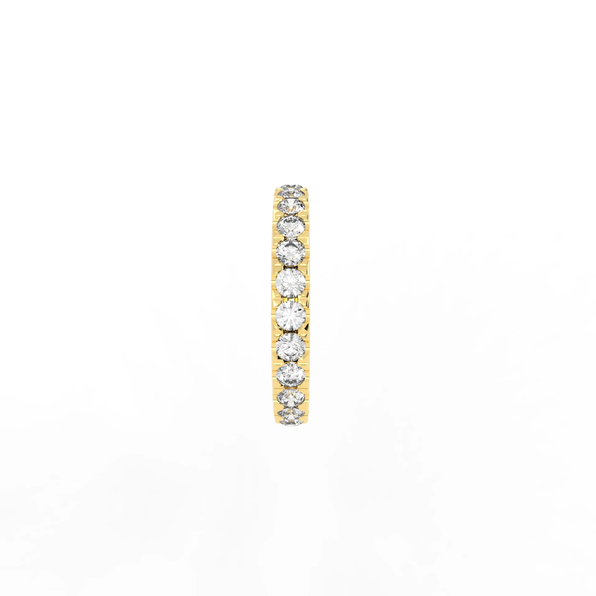 Memoire Ring 0,8 ct Eternity – Seitenansicht der Vollmemoire-Schiene, Italien
