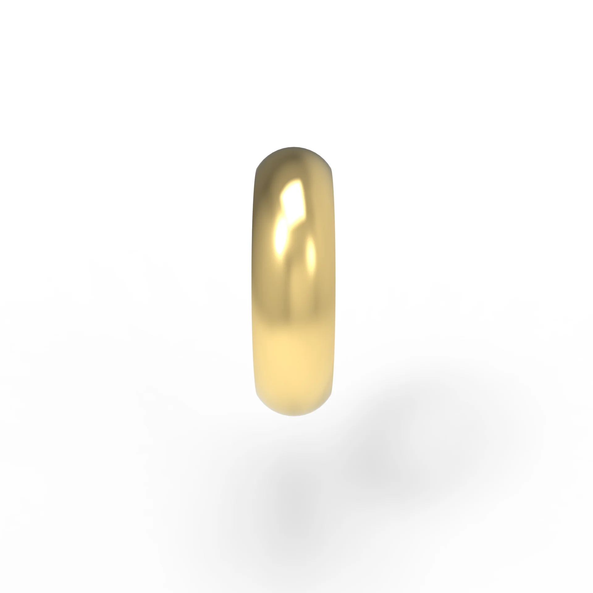 Frontansicht Trauring klassisch 5 mm Gold polierte Oberfläche